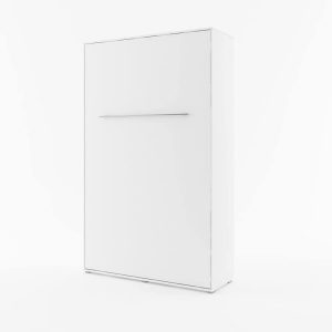 BB Loisir Lenart Armoire Lit escamotable Vertical 140x200 cm Blanc Mat Lit Rabattable Consus Pro