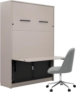 Lolita Bureau 140x200 : lit escamotable avec bureau intégré, solution gain de place moderne