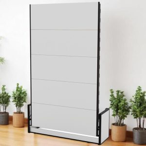 Lit Escamotable 140x190 - Lit Escamotable 2 Personnes - Mural Rabattable - Vertical - Studio