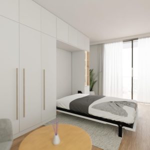 Morphy Cadre de lit escamotable Rabattable et Gain de Place – Lit Murphy modulaire Pliant pour projets DIY et Meubles intégrés sur Mesure (140x190 cm, Vertical)