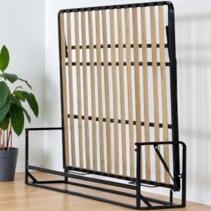 Lit Escamotable 2 Personnes - 190cm x 140cm - Lit Mural Rabattable - Horizontal - Classique