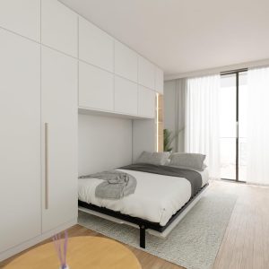 Morphy Cadre de lit escamotable Rabattable et Gain de Place – Lit Murphy modulaire Pliant pour projets DIY et Meubles intégrés sur Mesure (140x190 cm, Horizontal)